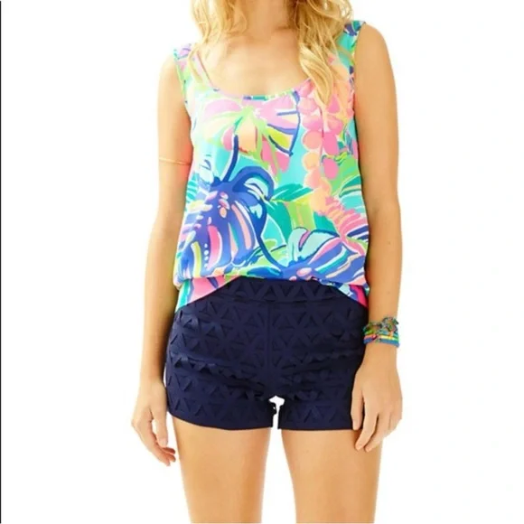 Lilly Pulitzer Lorna Shorts in True Navy Size 4 - Picture 14 of 14